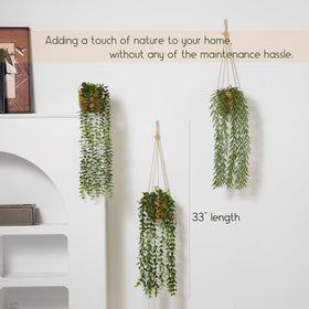 Mokof long trailing artificial plants for wall or ceiling display.