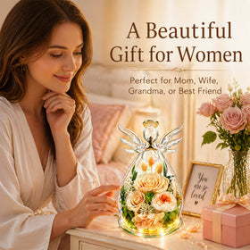 MOKOQI angel figurine with warm LED light creates serene bedside ambiance