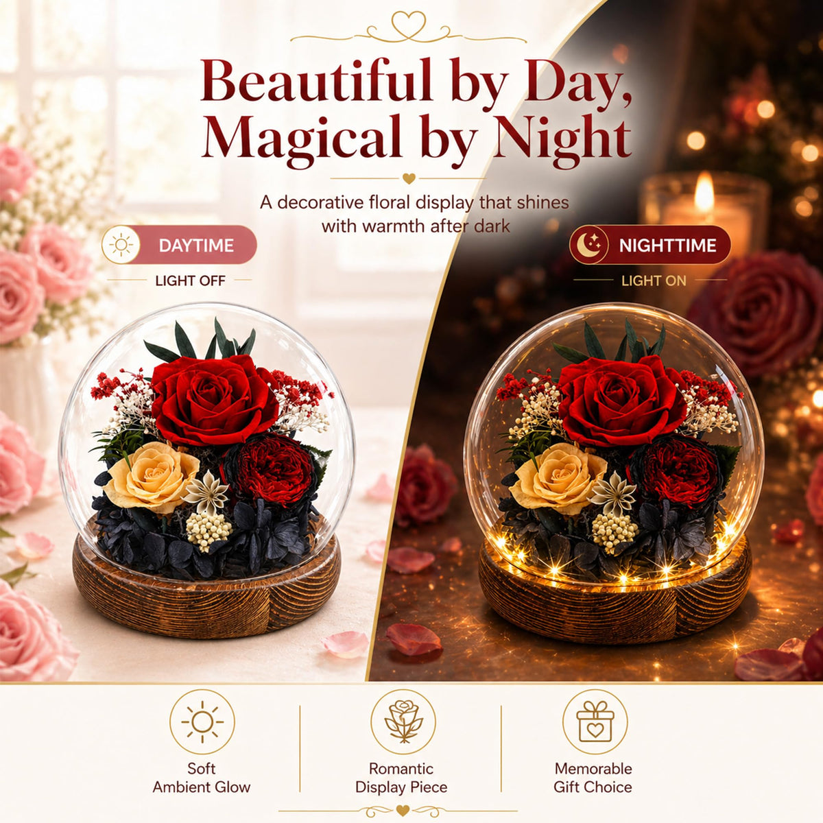 MOKOQI eternal rose gift box presents a ready-to-gift keepsake.