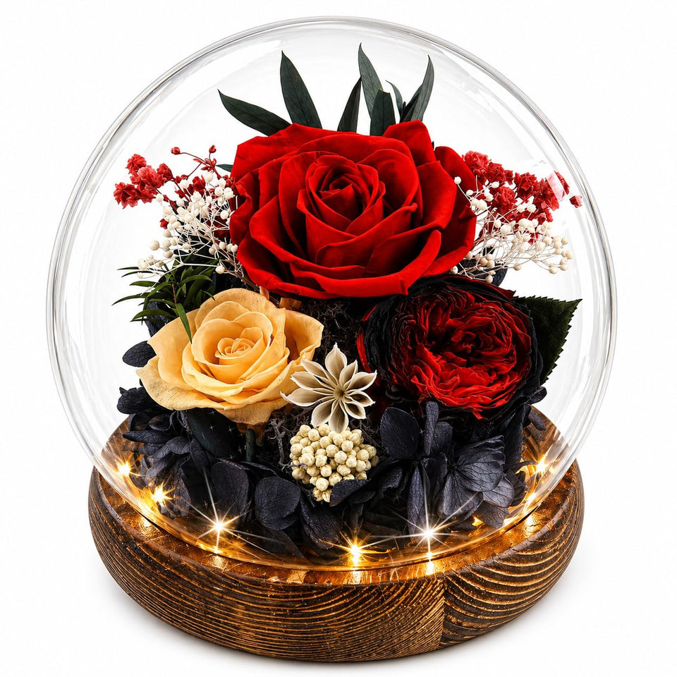 MOKOQI forever rose dome offers a timeless keepsake for home decor.