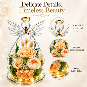Handmade angel keepsake with golden wings shows artisanal care
