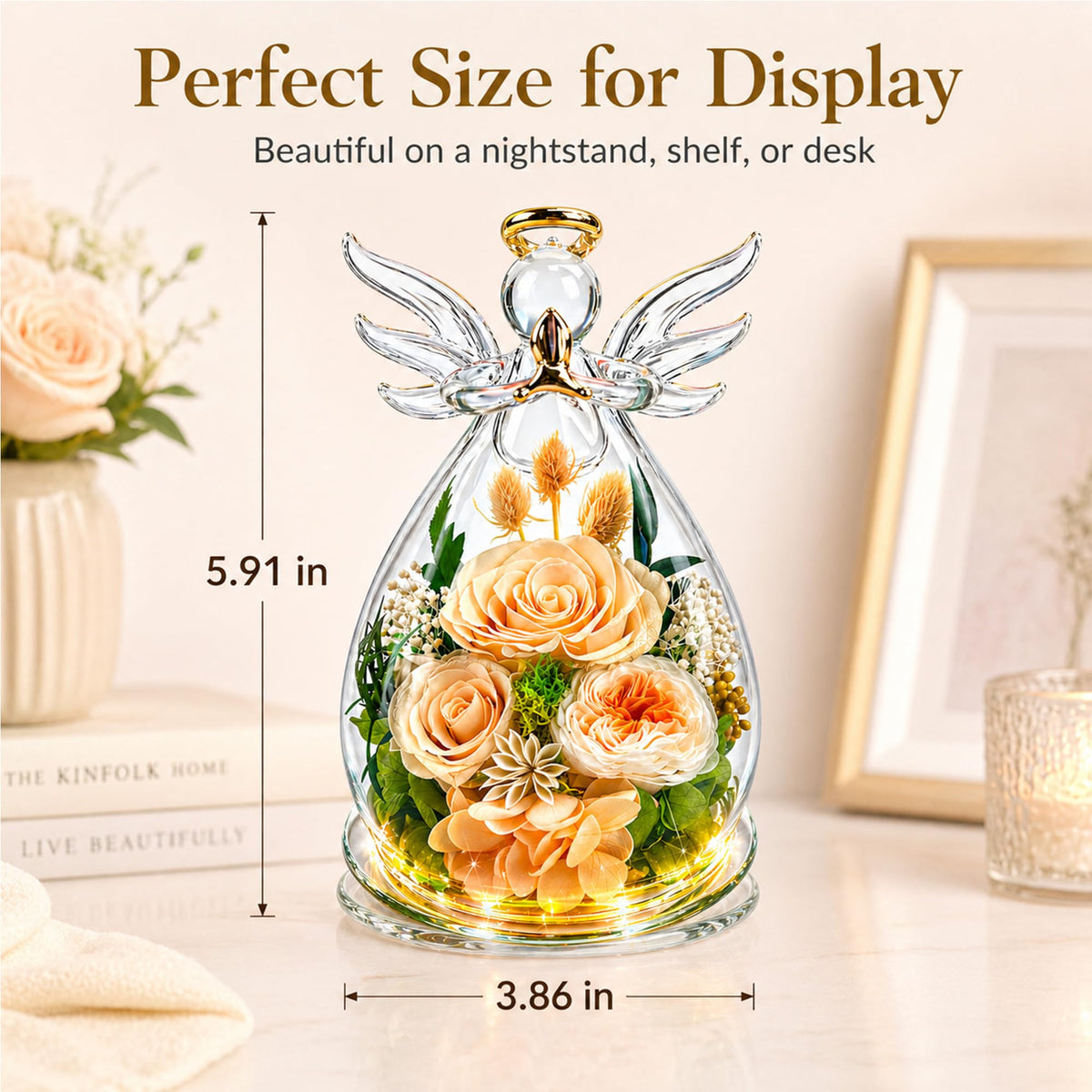 MOKOQI Mother’s Day gift angel rose for mom or grandma