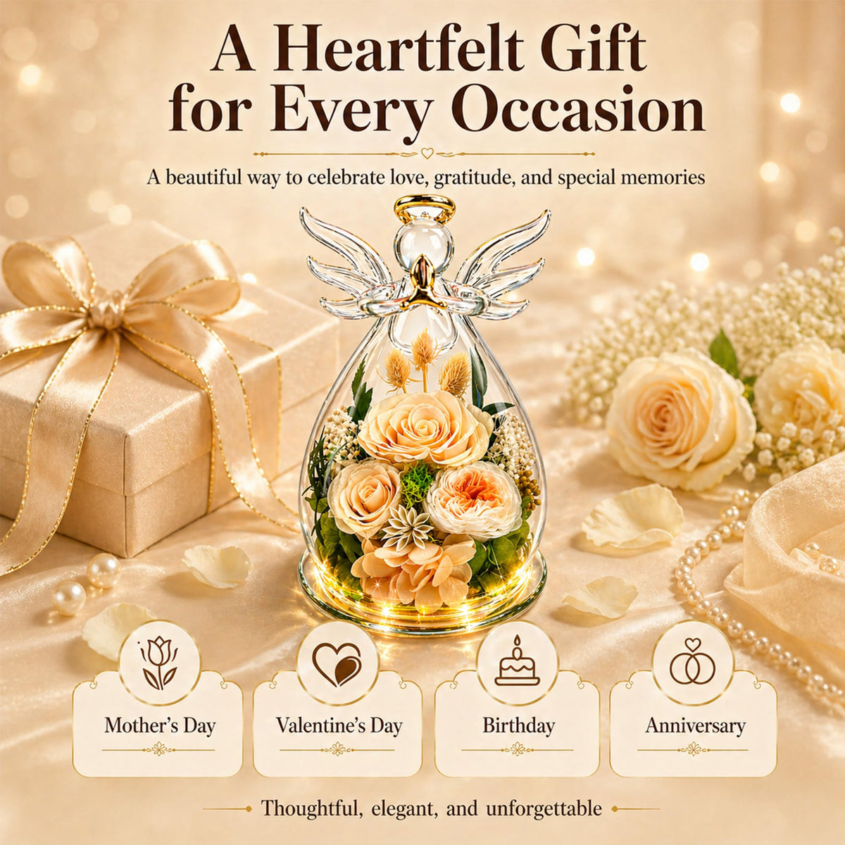MOKOQI sister birthday rose figurine as a thoughtful keepsake