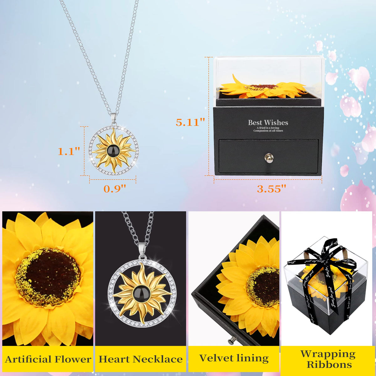 MOKOQI artificial sunflower detail with bright petals