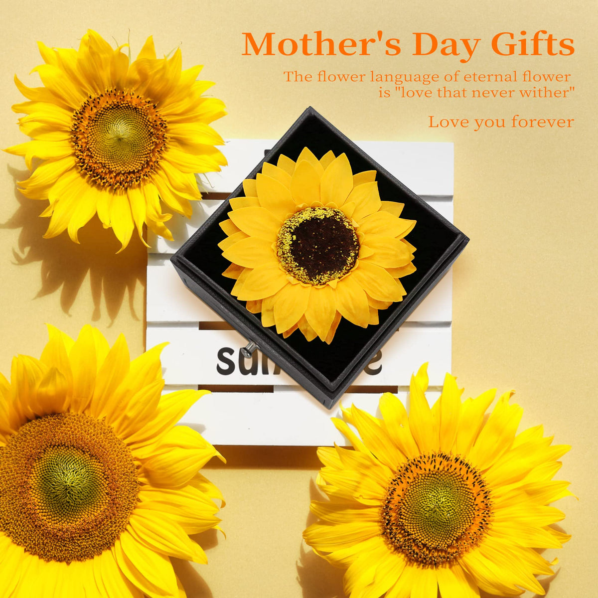 MOKOQI sunflower gift box doubles as jewelry case