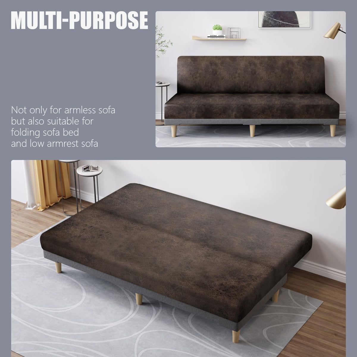 Molasofa machine-washable futon cover simplifies cleanup after meals and pets.