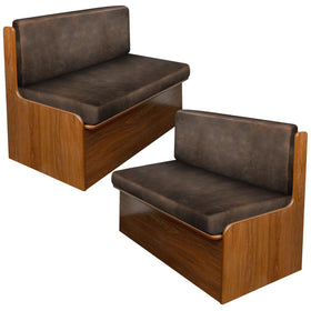 MOLASOFA leather-like RV dinette backrest cover in dark brown, breathable and easy to clean.
