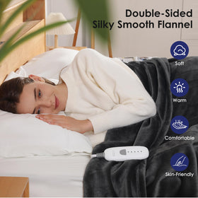 Charcoal grey Molatink blanket adds a sleek, modern accent to any bed.