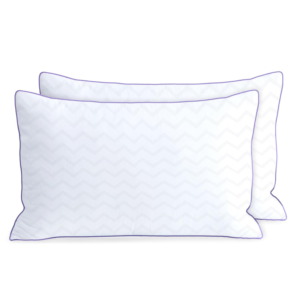 MOLCLCUY bed pillow king-size two-pack for comfortable side and back sleeping.