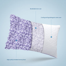 MOLCLCUY pillow case cool fabric side for temperature control