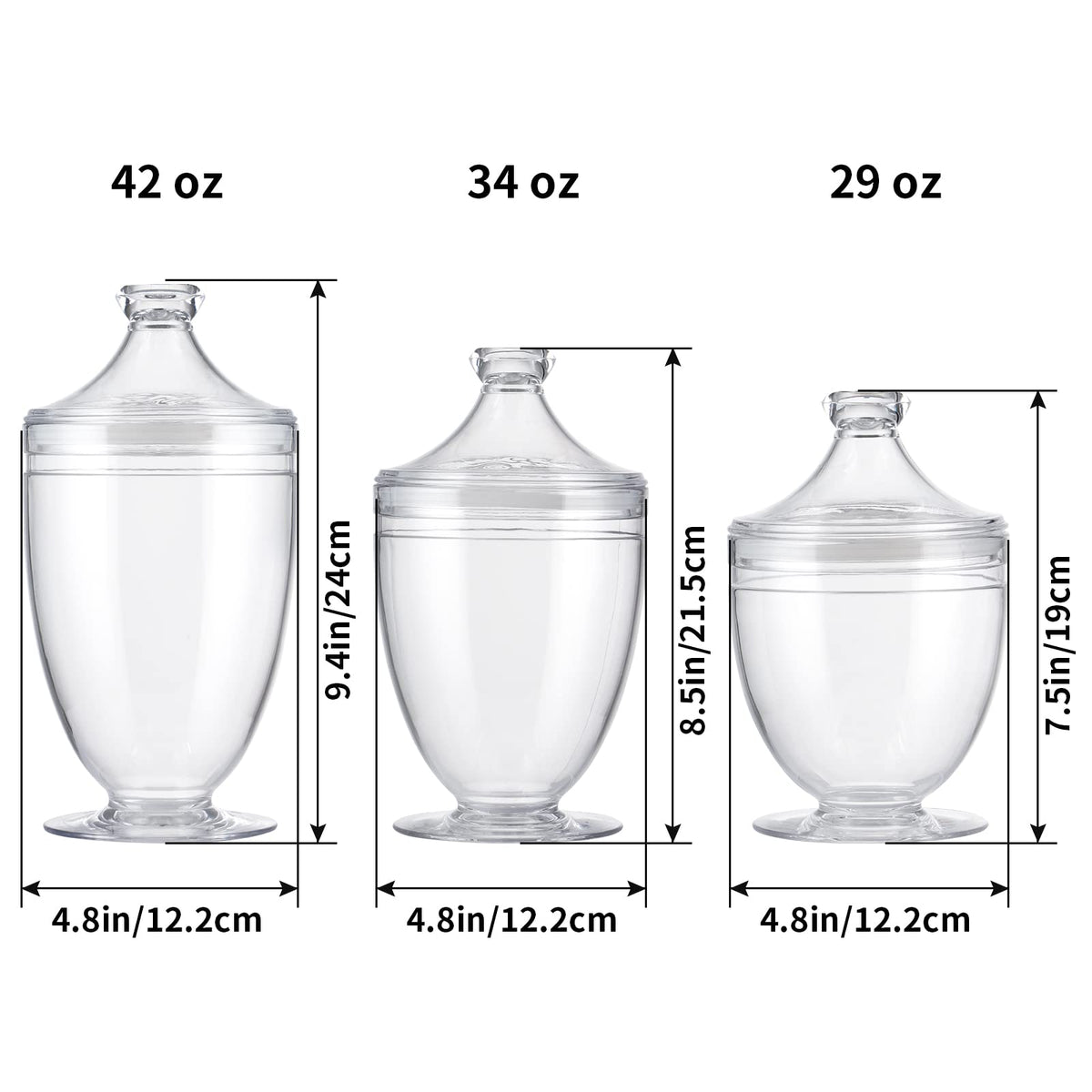 MOLIGOU 34oz jar on shelf ideal for pantry items.