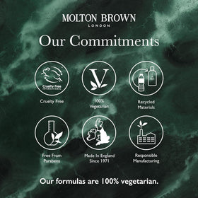 Molton Brown Aroma Reeds bottle on table exemplifying refined décor and fragrance diffusion.