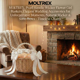 MOLTREX handwoven wicker basket with handle offers rustic charm