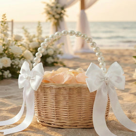 MOLTREX rustic boho wicker basket complements vintage venues