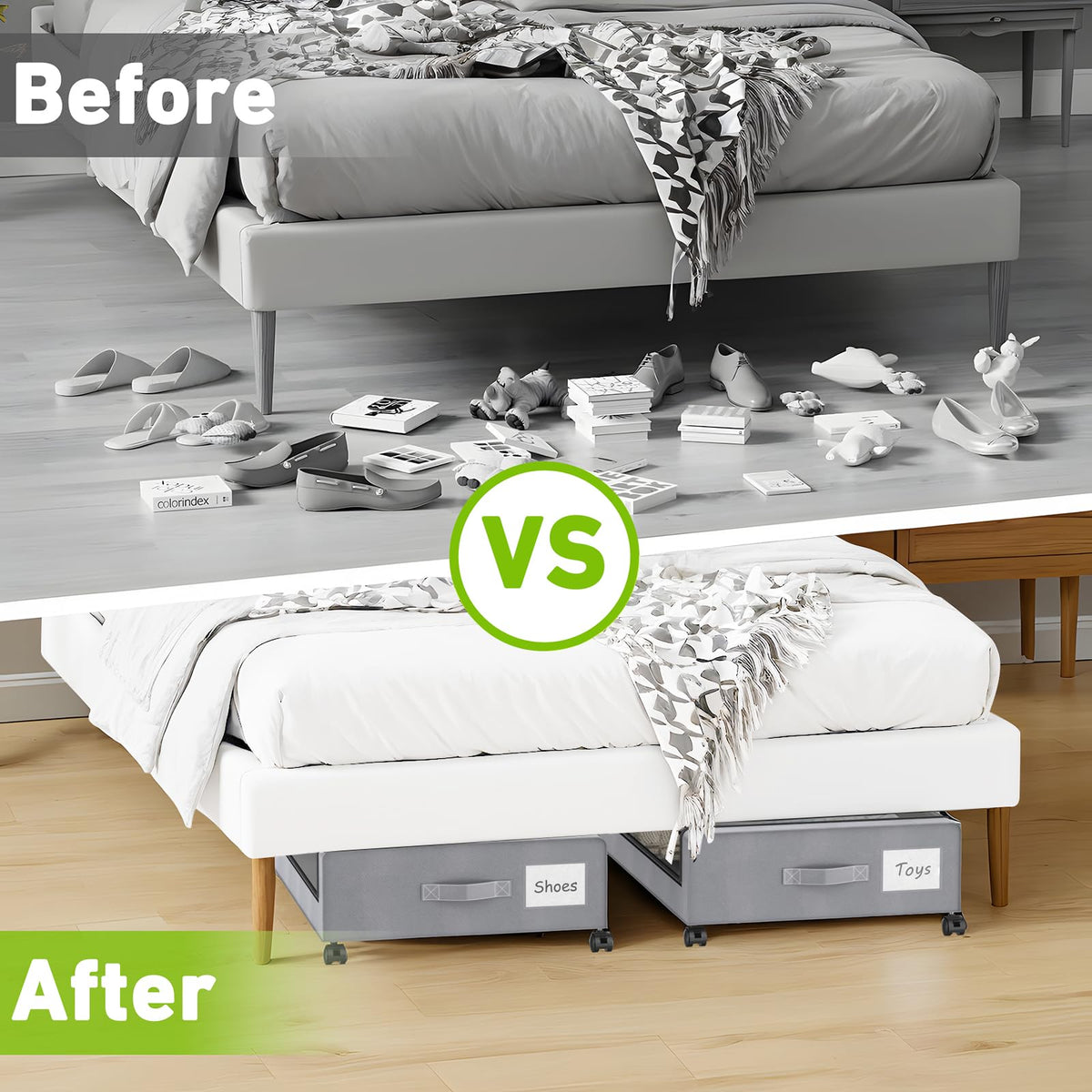 Molutsody storage ideal for dorm room organization.