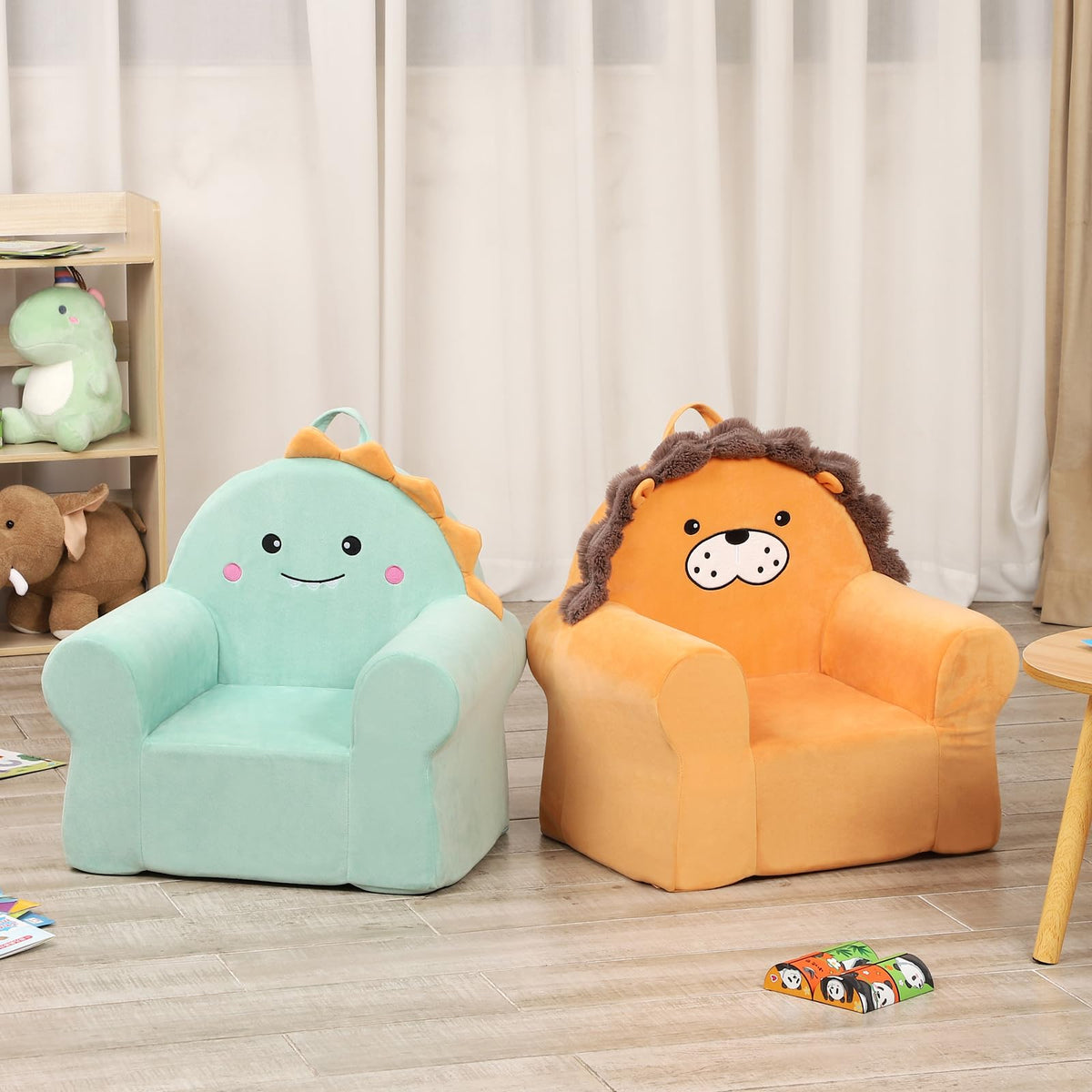 MOMCAYWEX Cuddly Toddler Chair with machine-washable cover simplifies cleanup