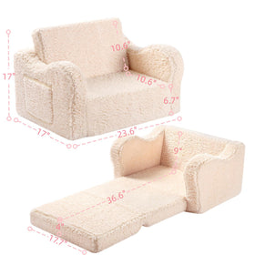 MOMCAYWEX 2-in-1 flip-out design creates extra lounge space for kids