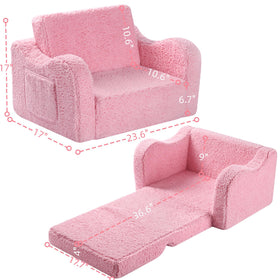 MOMCAYWEX Kids Sofa camping-ready, perfect for travel or sleepovers.