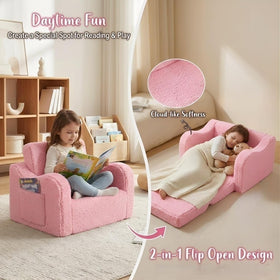 MOMCAYWEX Kids Sofa foam padding, support during kid-friendly movie time.