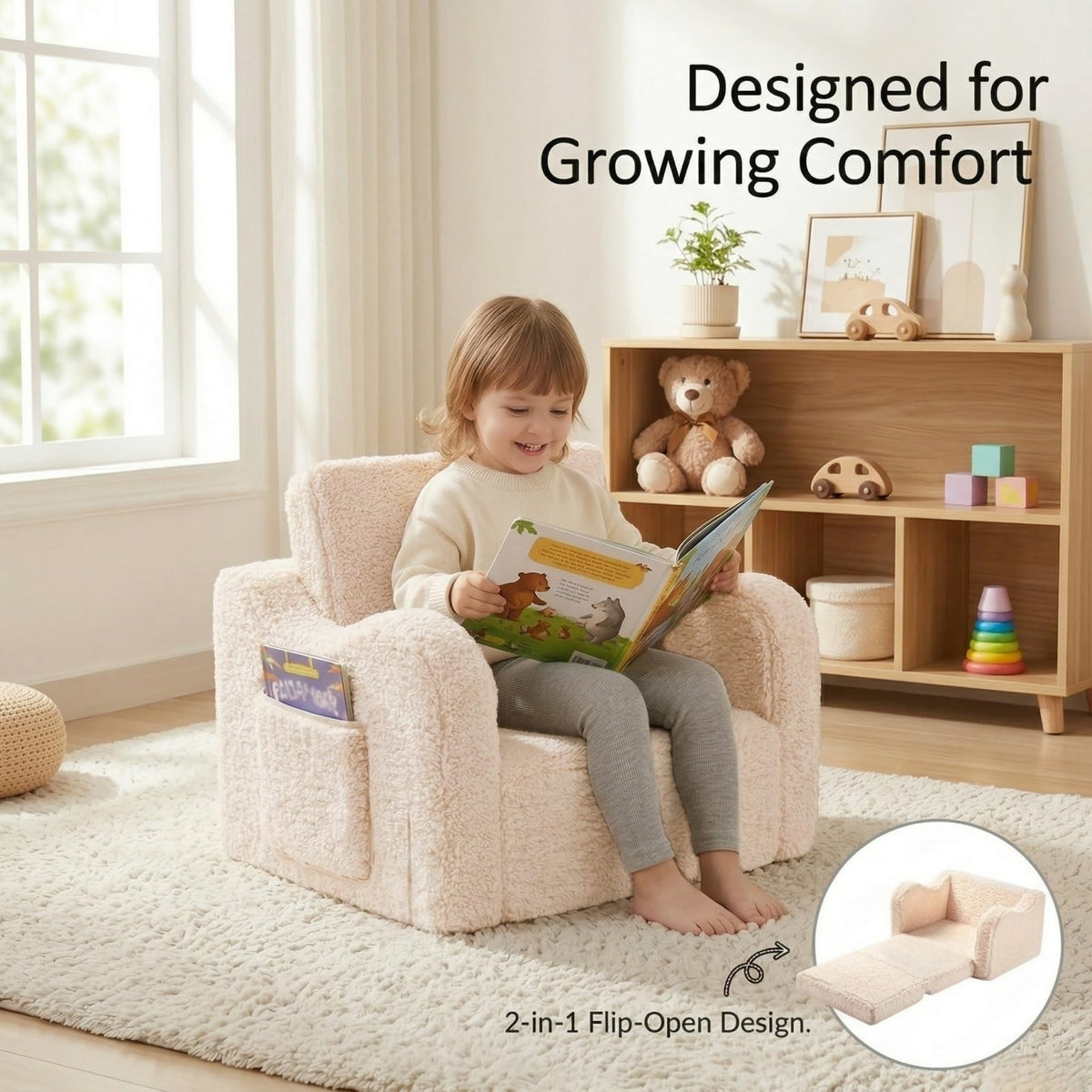 MOMCAYWEX lightweight foam allows children to move the chair easily