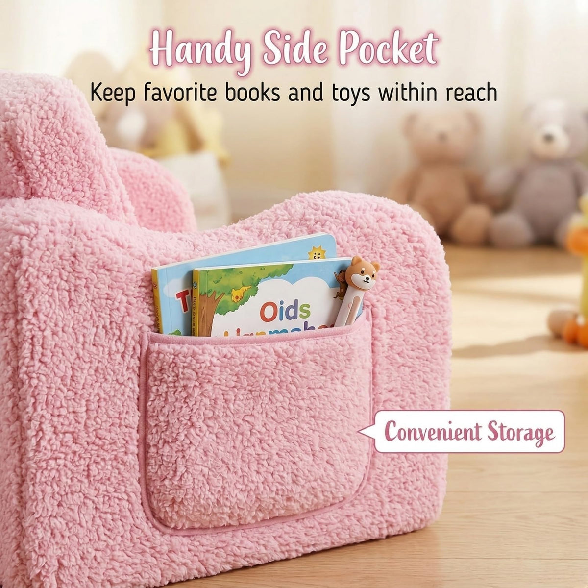 MOMCAYWEX Kids Sofa lightweight frame, portable seating to move anywhere.
