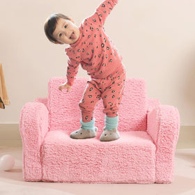 MOMCAYWEX Kids Sofa machine-washable cover, effortless cleanup after adventures.