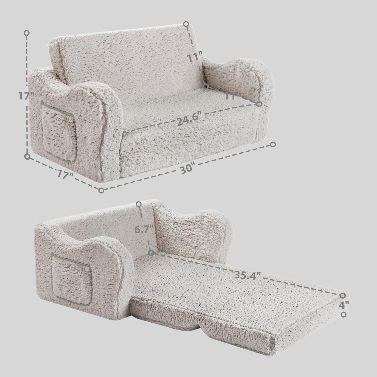 MOMCAYWEX wide seat keeps kids comfortable during reading and cartoons.