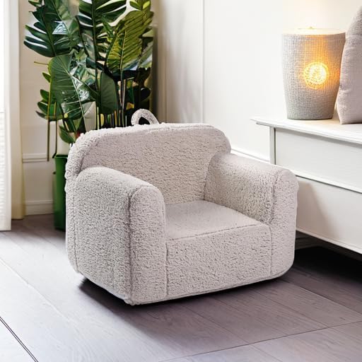 MOMCAYWEX sherpa chair foam core provides soft, safe seating.
