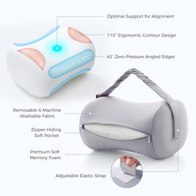 Momcozy knee pillow cooling cover helps keep you comfortable overnight