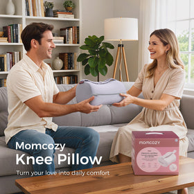 Momcozy knee pillow is lightweight and travel-friendly for on-the-go comfort