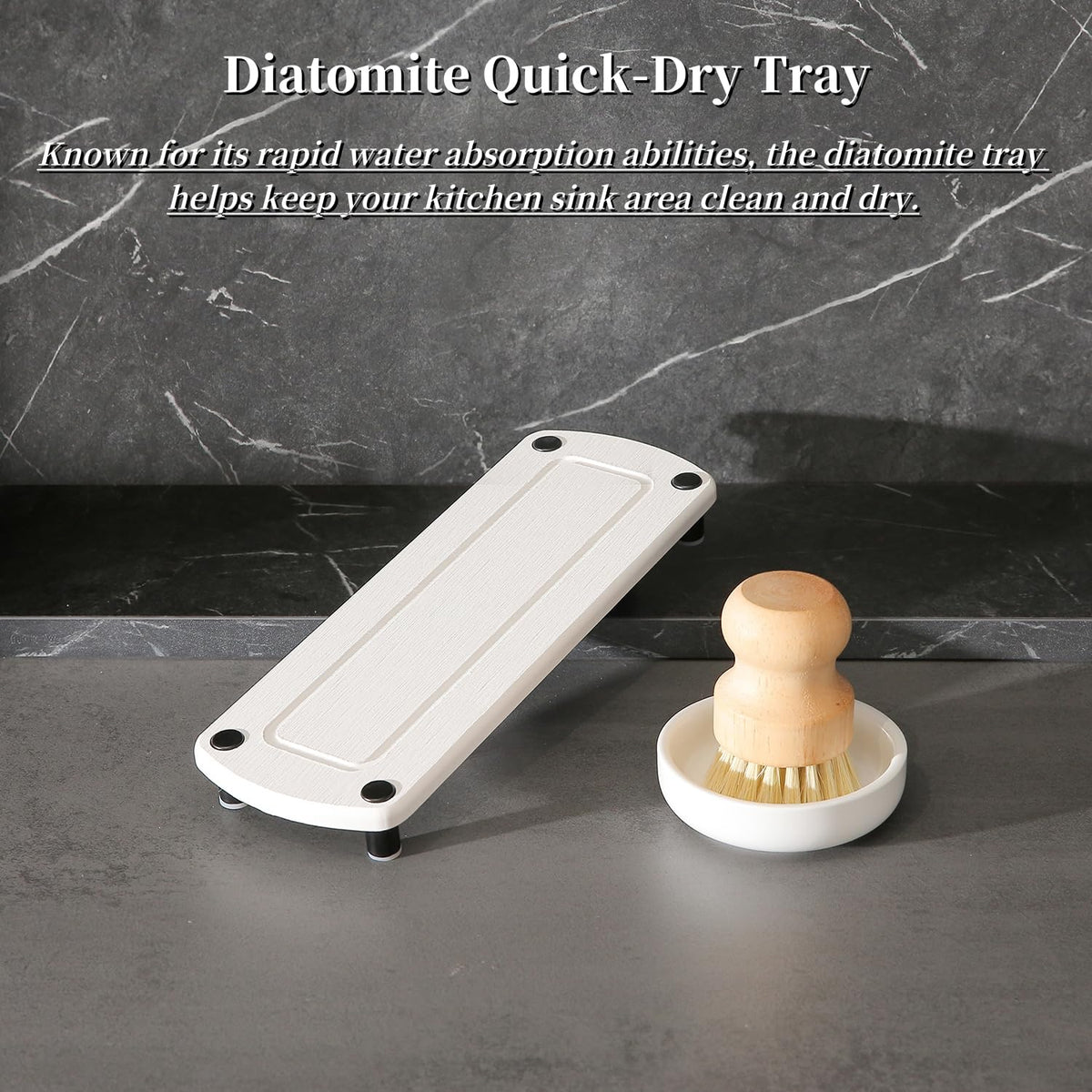 MOMEEMO ceramic brush holder neatly stores brushes within reach.