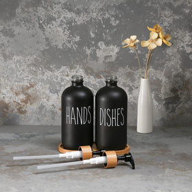 MOMEEMO hands and dishes label closeup helps prevent mixups while cleaning.