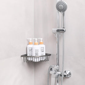 MOMEEMO shower dispenser set shown in a cohesive farmhouse bathroom look.