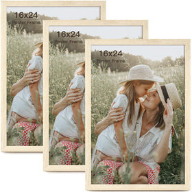 Momentworth natural wood grain 16x24 frame collection for elegant gallery walls.