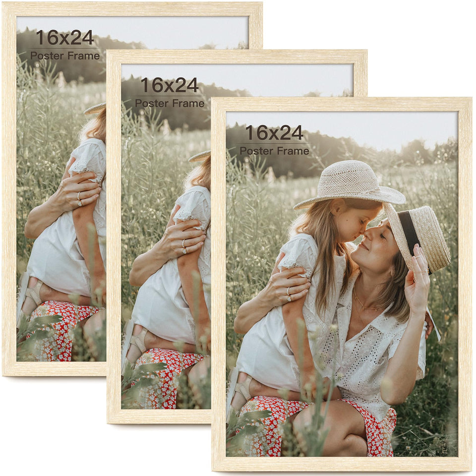Momentworth natural wood grain 16x24 frame collection for elegant gallery walls.