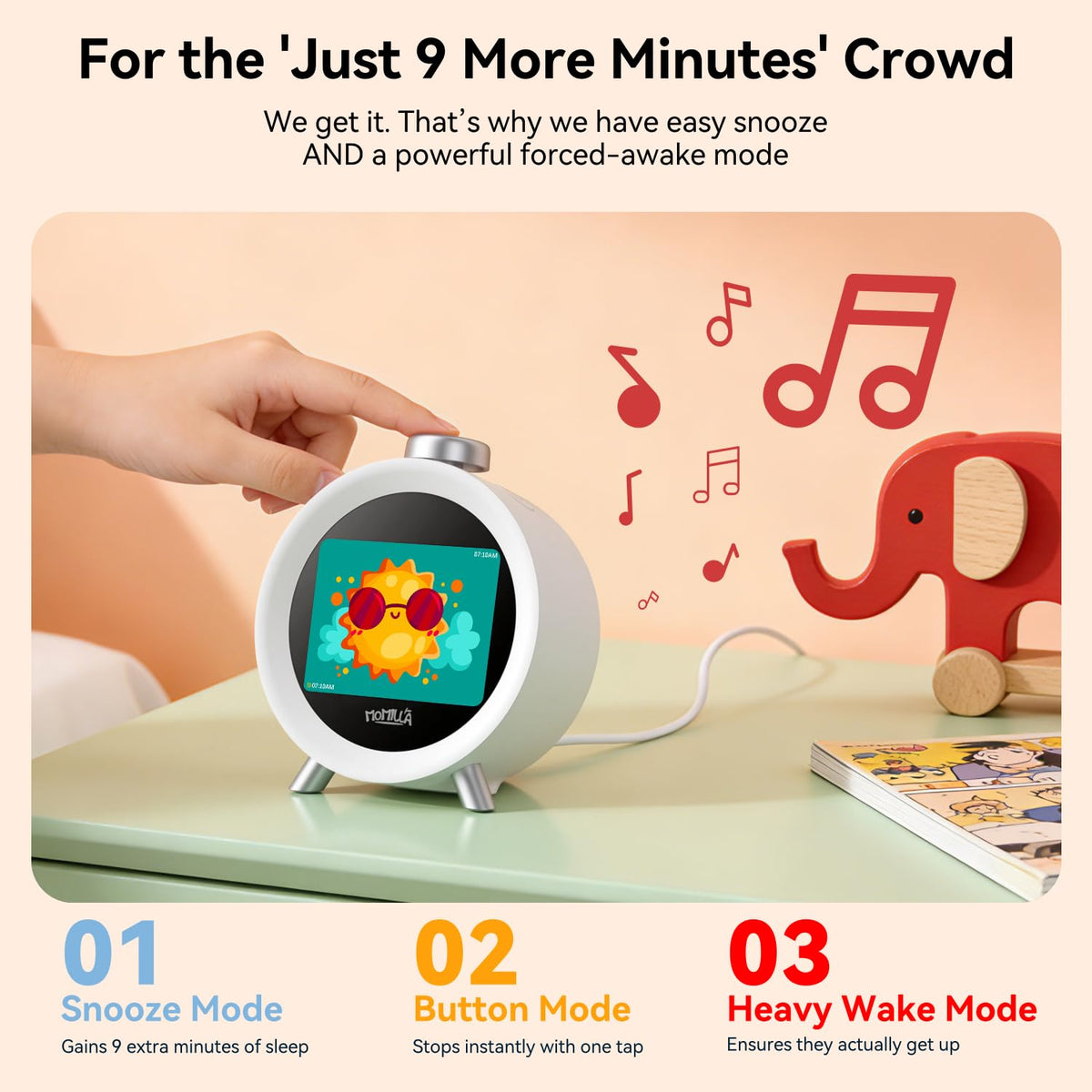 MOMILLA adjustable brightness for comfortable viewing day or night