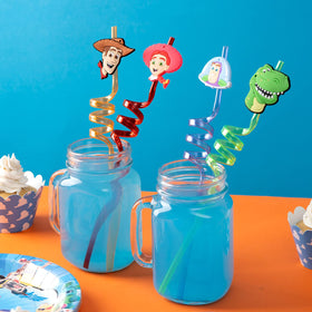Momkutei toy-inspired straws orange pattern create vibrant party moments.