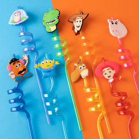 Momkutei toy-inspired straws yellow pattern add bright seasonal vibes to kids' drinks.