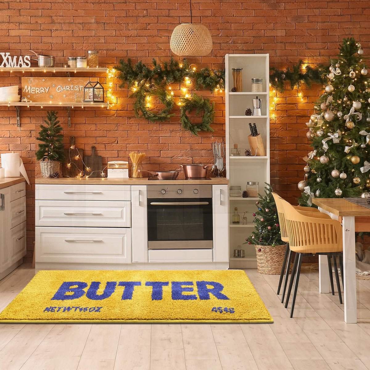 Momlli Butter Rug ideal as kitchen mat or indoor entryway.