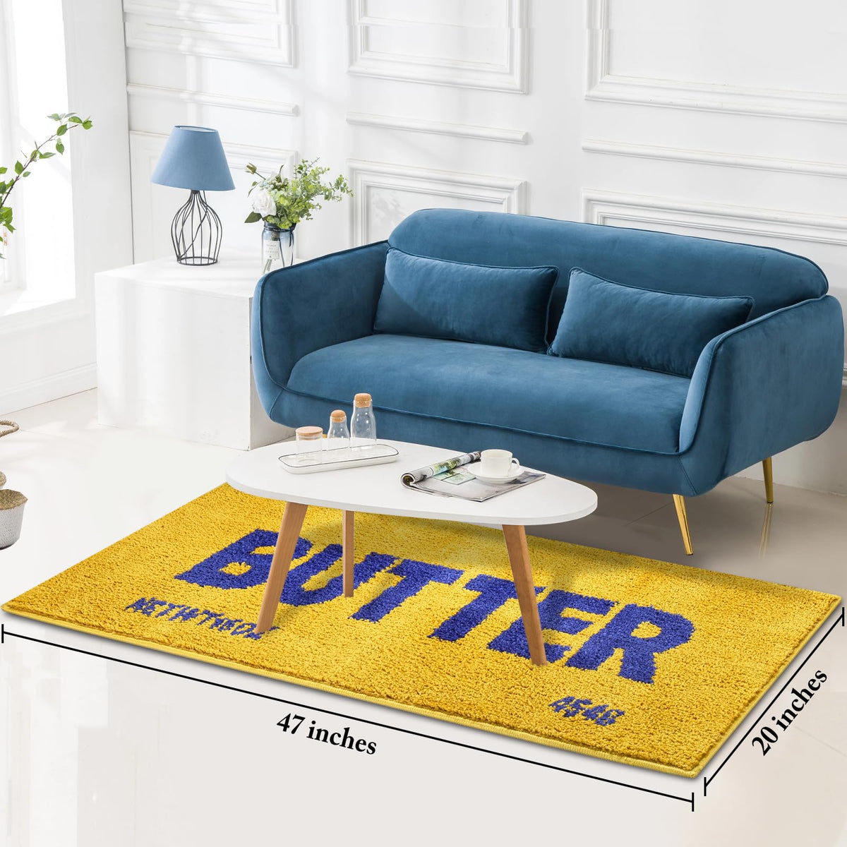 Momlli Butter Rug adds a cheerful focal point to living spaces.