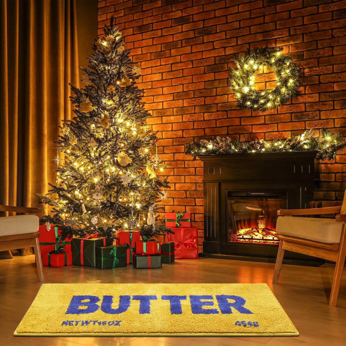 Momlli Butter Rug with non-slip back prevents slips on smooth floors.