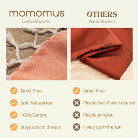 MOMOMUS family-friendly sea green towel used for relaxed outdoor moments.