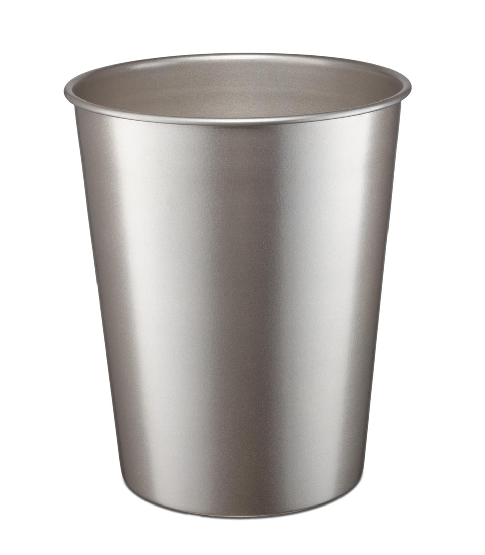 Monarch Abode metal bathroom trash can shown in a compact, stylish disposal solution.