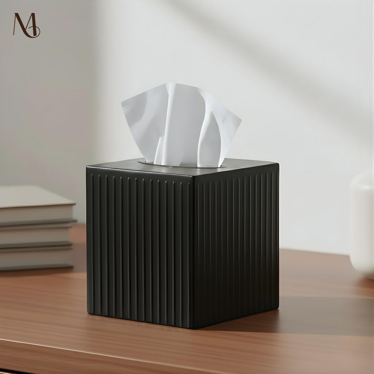 Monarch Abode open-bottom tissue box for effortless refills on counters