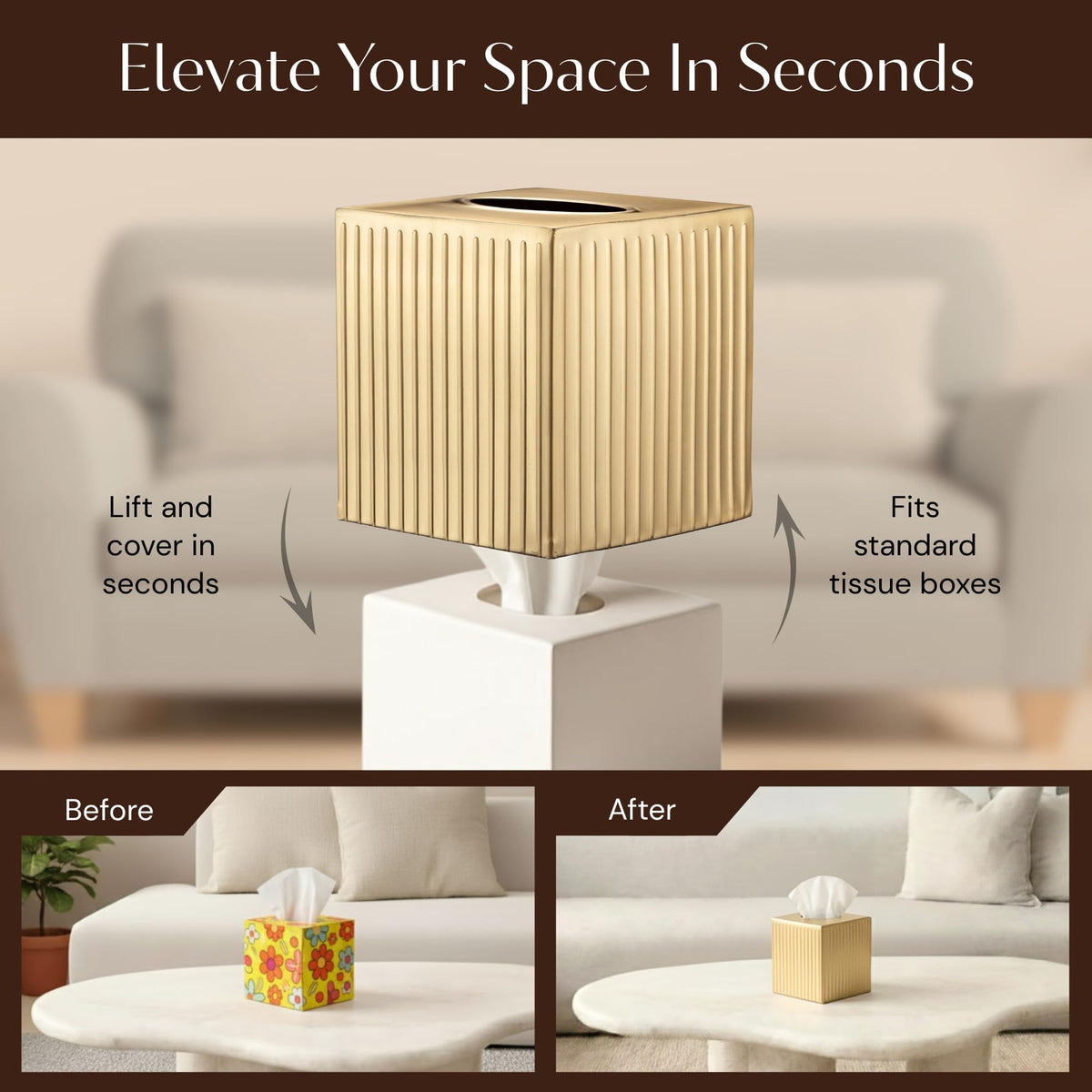 Monarch Abode ridge-embossed brushed gold closeup showcases durable metal finish