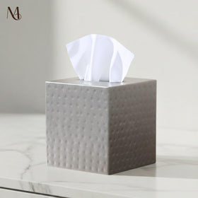 Monarch Abode Brushed Gold square cover on a dresser surface