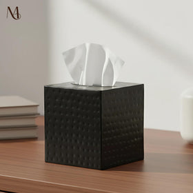 Monarch Abode classic white square tissue box cover keeps countertops organized