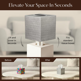 Monarch Abode square cover with napkin stack for high-traffic areas