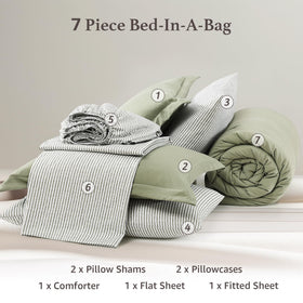 Monbix All-season cozy bedding in bag emphasizes easy home refresh.