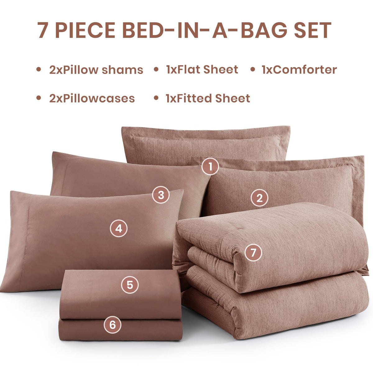 Monbix bedroom scene with dusty pink bedding creating a calm, inviting sleep space.